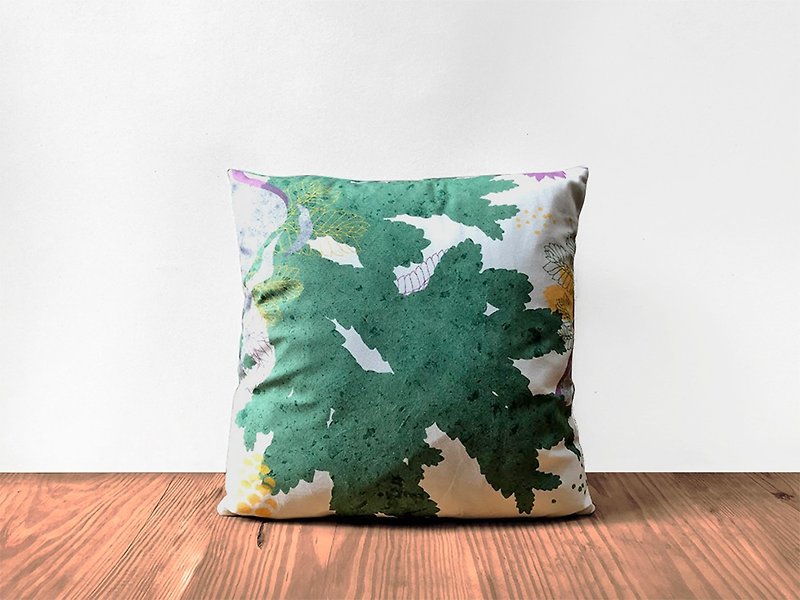 Fern Pattern Pillow-Selaginella doederleinii - Pillows & Cushions - Other Man-Made Fibers Green