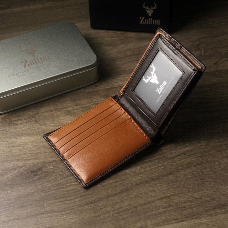 Zolton Leather Bifold Wallet with removable card case Dark Brown - กระเป๋าสตางค์ - หนังแท้ สีนำ้ตาล