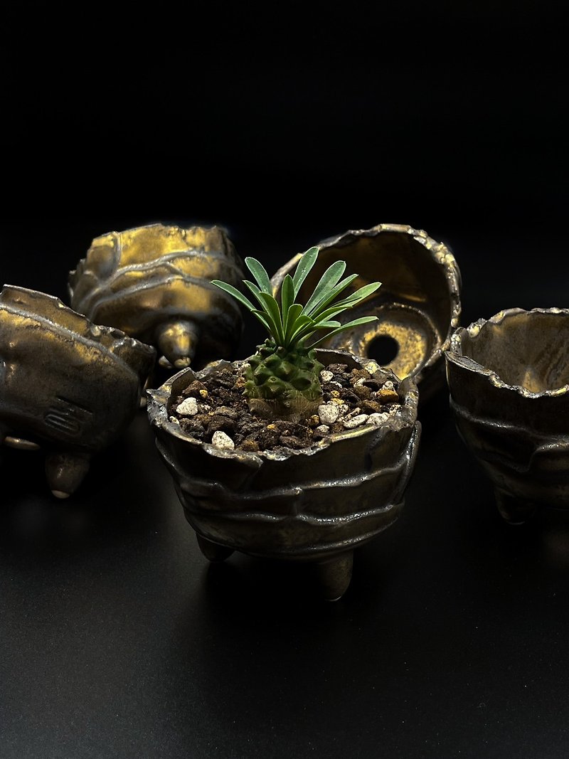 KO basin - metal three-legged basin - Plants - Pottery 