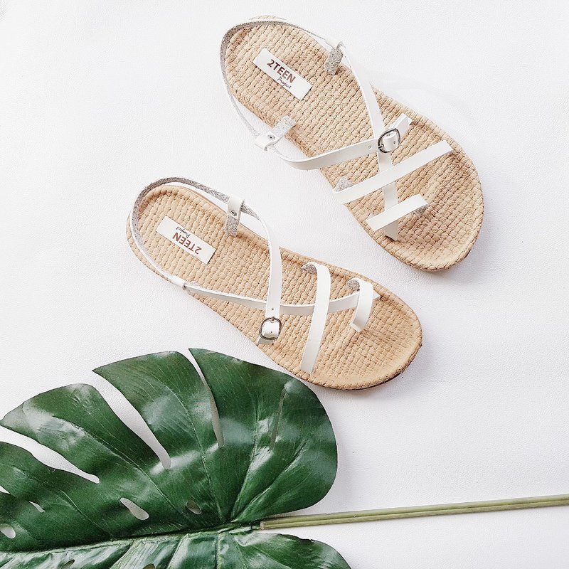 Gladiator Sandals : Brown / White / Gold / yellow / Black - 女休閒鞋/帆布鞋 - 橡膠 