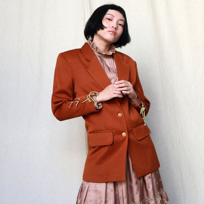 Pumpkin Vintage. Ancient special strap thick blazer - Women's Casual & Functional Jackets - Polyester 