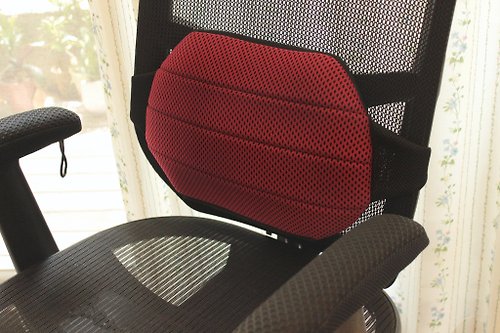 AC RABBIT 機能氣墊專門 AC RABBIT 全片式氣墊腰靠墊-(充氣式) 扣環式工學護腰枕 辦公椅