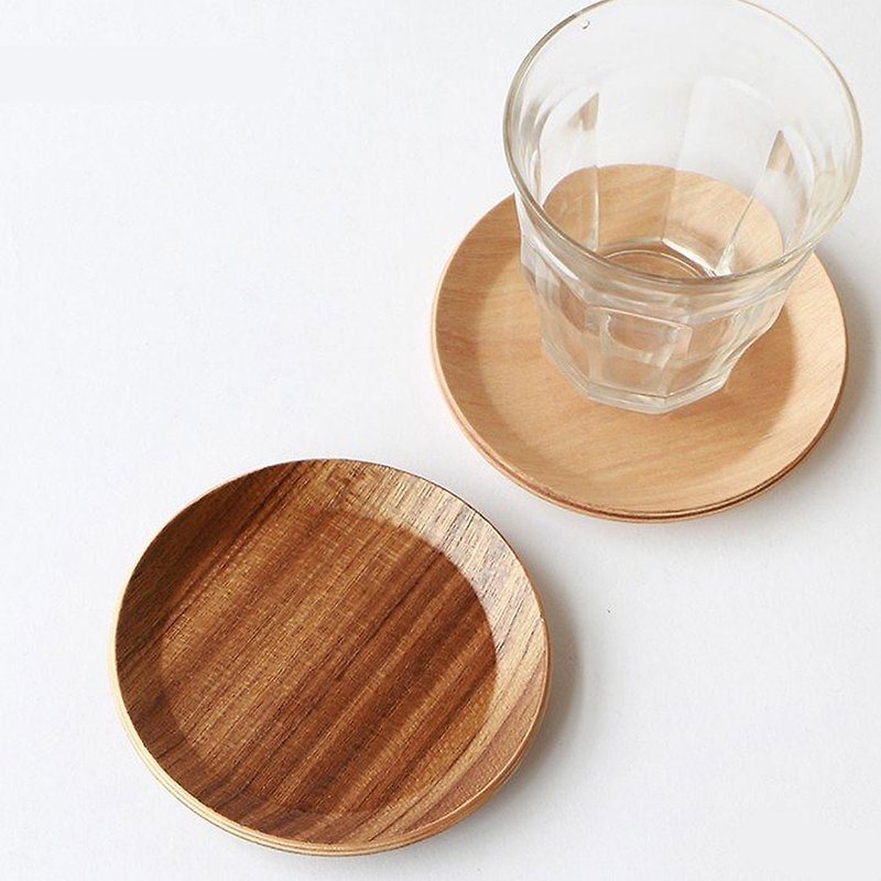 【Group Purchase/Free Shipping】KINTO Cast Birch/Teak Coaster-6 in Group - Coasters - Wood Brown