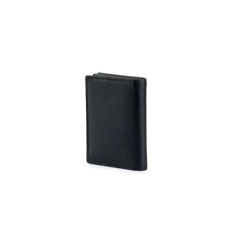 [Gift for boys/24H shipping] Card holder/genuine leather business card holder recommended 4-card RFID Aston series - ที่เก็บนามบัตร - หนังแท้ สีดำ