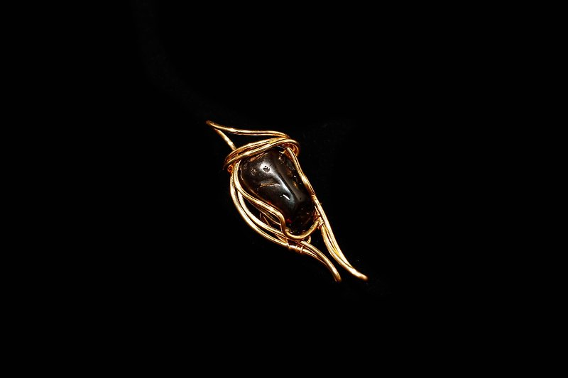 【Series of Crystal】Burmese blood amber mini Pendant (not fully polished)