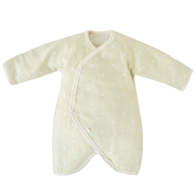 [SISSO Organic Cotton] Small Grass Bean Double Woven Gauze Butterfly Pack 3M 6M - Onesies - Cotton & Hemp Green