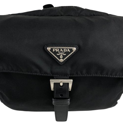日本直送 名牌中古包 】PRADA プラダ ショルダーバッグ ブラック