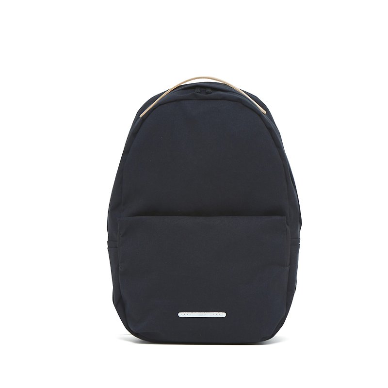 RAWROW - Roaming Series -13 Simple Egg Shape Backpack - Ink Black - RBP223BK - กระเป๋าเป้สะพายหลัง - ผ้าฝ้าย/ผ้าลินิน สีดำ