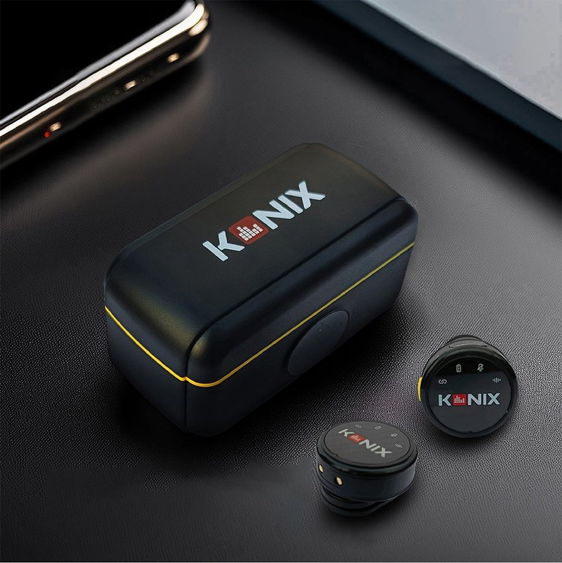 【KONIX】G5 無線收音麥克風 一對二無線麥克風 附充電 - 手機配件 - 其他材質 黑色