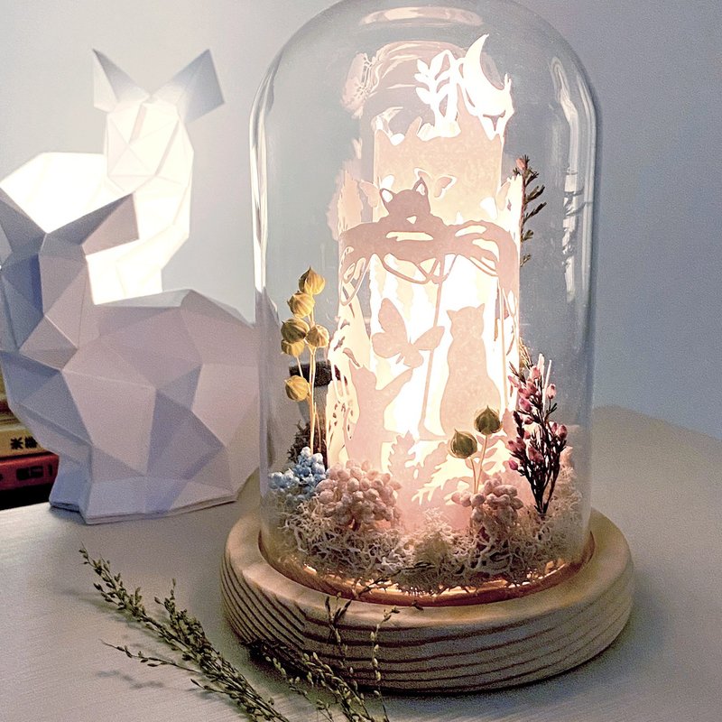 360 Panorama-Cat Forest Light and Shadow Paper Carving Lamp Cat Night Light - Lighting - Plants & Flowers 