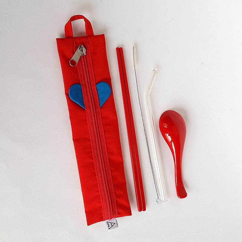 Happy cutlery bag / single / colorful - Storage - Other Materials Multicolor