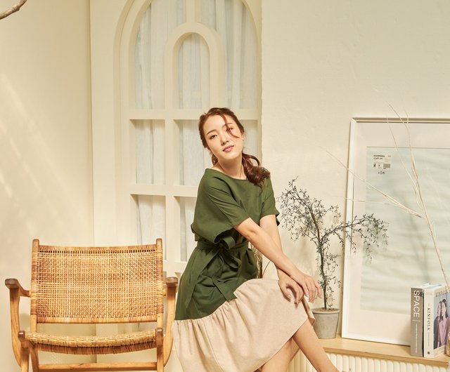 フリル付き薄緑色マキシドレス 楽天市場】【洗える】レディース ワンピース リゾートワンピ