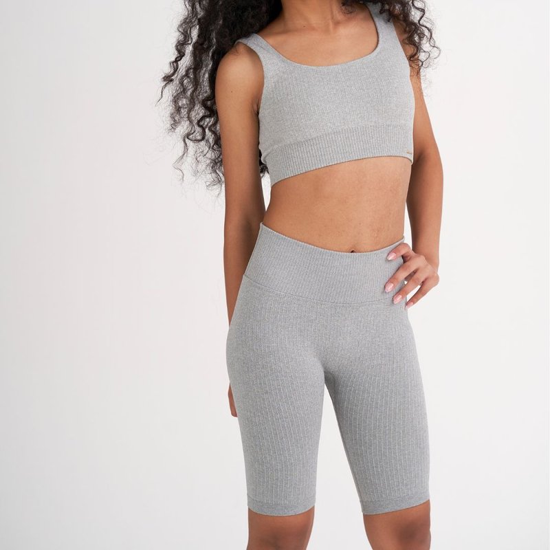 DOUX - Toi Concrete Gray Shorts - Women's Leggings & Tights - Eco-Friendly Materials Gray