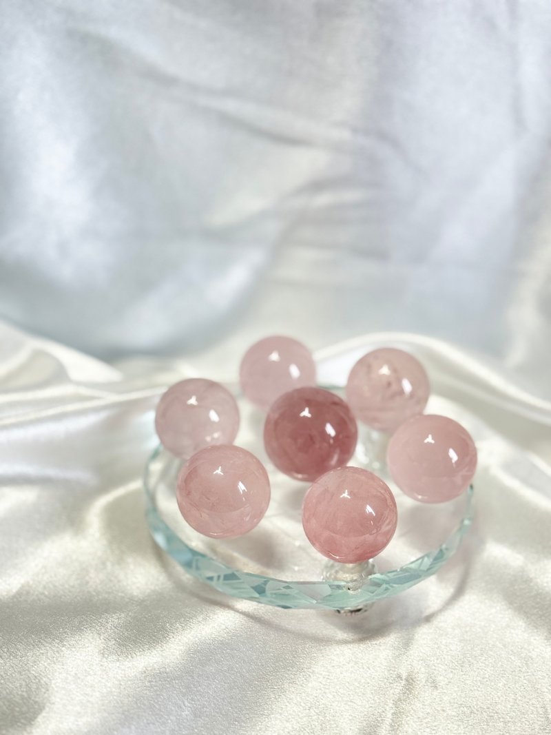 清貨特惠 美國 粉晶球七顆 (不含底座) - 擺飾/家飾品 - 水晶 粉紅色