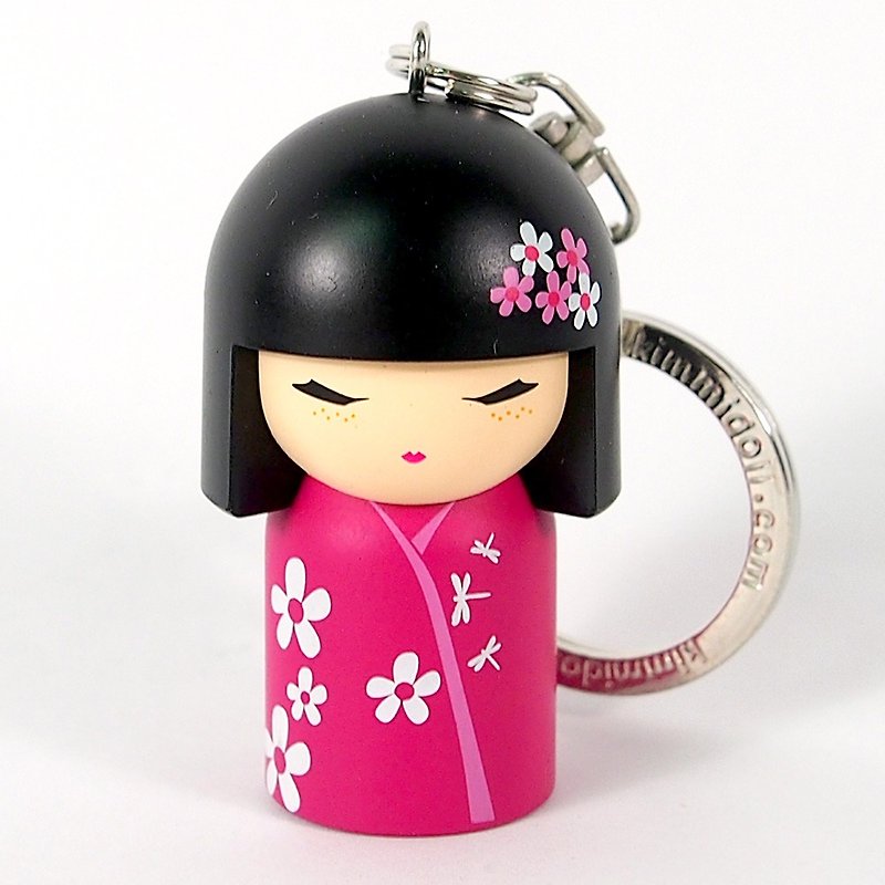 鑰匙圈-Sachi 歡欣喜樂【Kimmidoll 和福娃娃鑰匙圈】 - 鑰匙圈/鑰匙包 - 其他材質 粉紅色