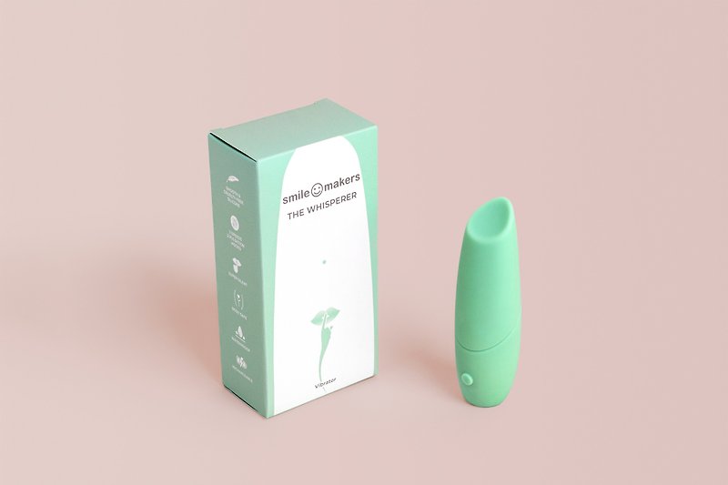 Smile Makers Whisper The Whisperer Elastic Lipstick Clitoral Vibrator - Adult Products - Silicone Green