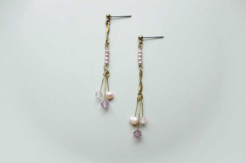 │Windbell│Earrings-Feng Fei - Earrings & Clip-ons - Other Metals Pink