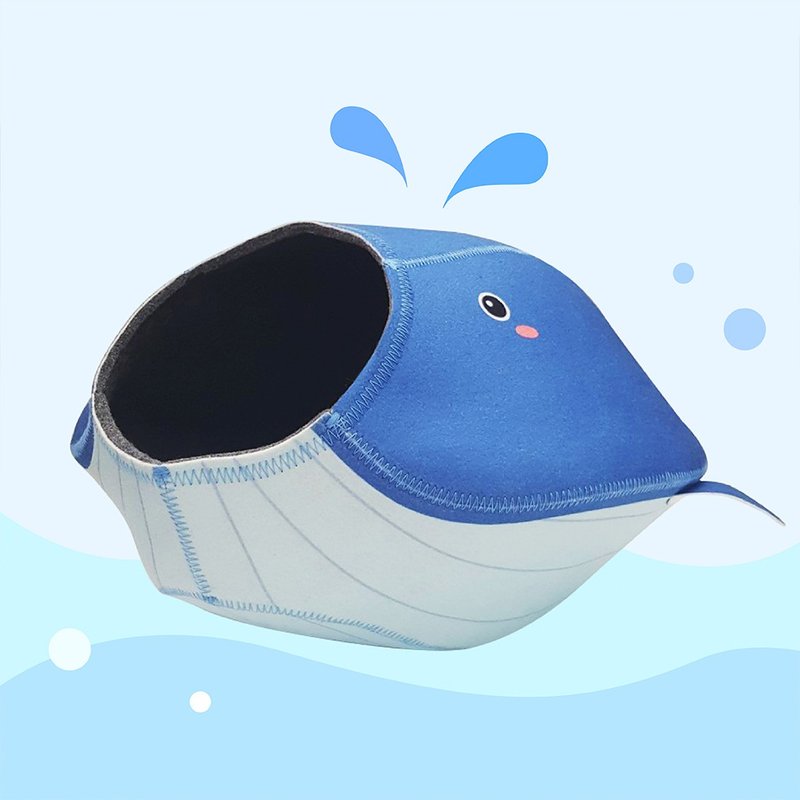 【LIFEAPP】寵愛貓窩海洋版(喵星人必備) - 寵物床 - 聚酯纖維 藍色