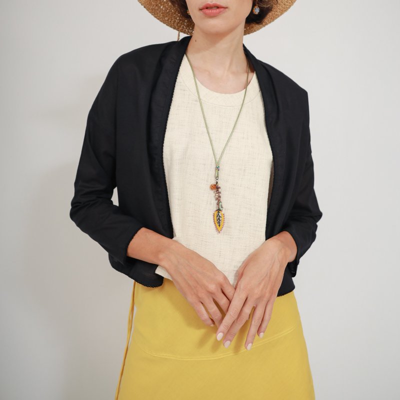 Cotton Blazer, Soft Cotton Cardigan, Summer Blazer, Black, Pudtan - 女西裝外套 - 棉．麻 黑色