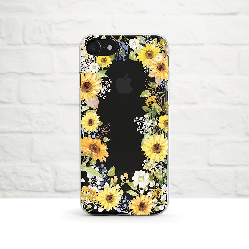 Sunflowers, Clear Soft Case, iPhone series, Samsung - Phone Cases - Silicone Yellow