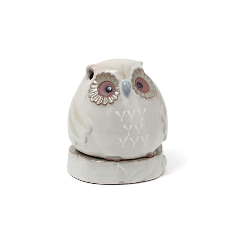 Japan [Songeido] Incense Burner [Owl] - Items for Display - Porcelain 