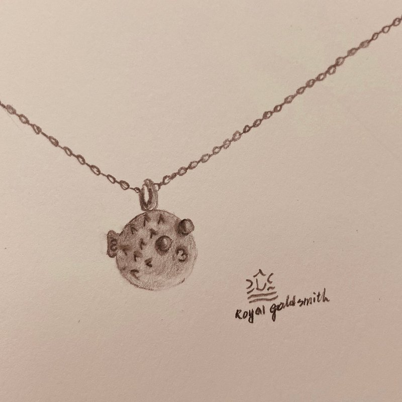 V47 Style-Can't Make the Same Silver Necklace-Pufferfish Shape-925 Sterling Silver Necklace-Royal Craftsman - สร้อยคอ - เงินแท้ สีเงิน