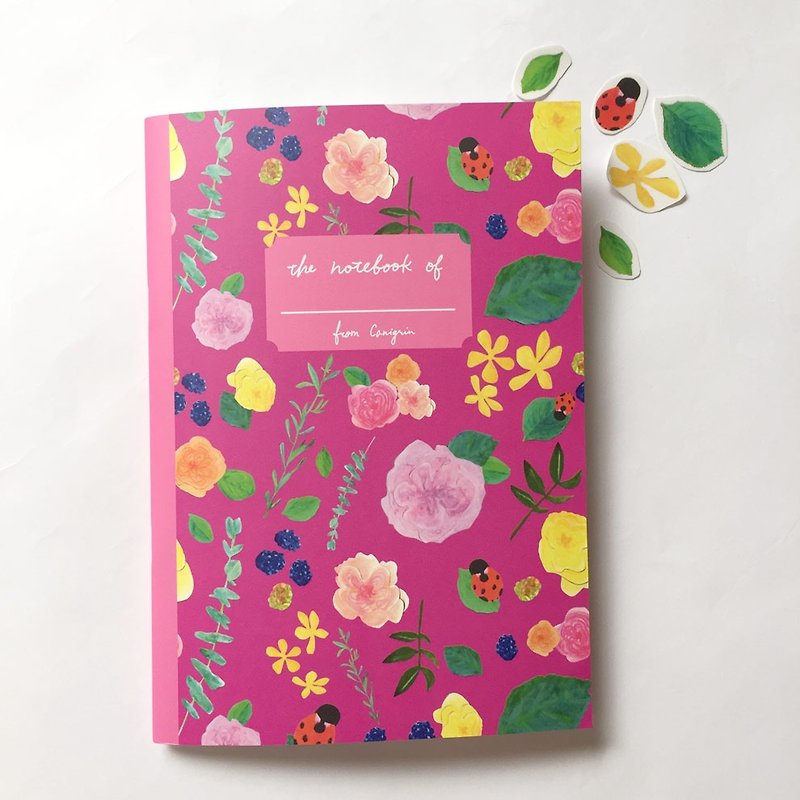 Ladybug Afternoon tea party A5 checkered notebook - Notebooks & Journals - Paper Pink