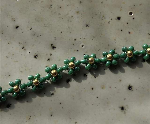 Green flower bracelet, Summer bracelets - Shop Solar Vault Bracelets -  Pinkoi