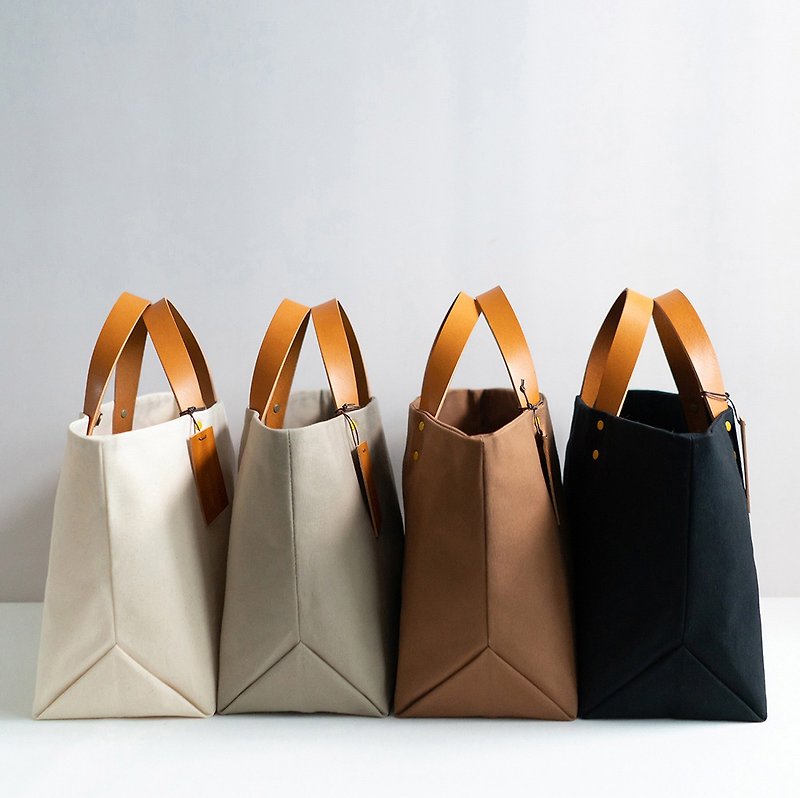 Big Wax Bag-Japanese Canvas/ Tote Bag/ Handheld/ Cross Back/ Seasonal Clearance - กระเป๋าแมสเซนเจอร์ - ผ้าฝ้าย/ผ้าลินิน 
