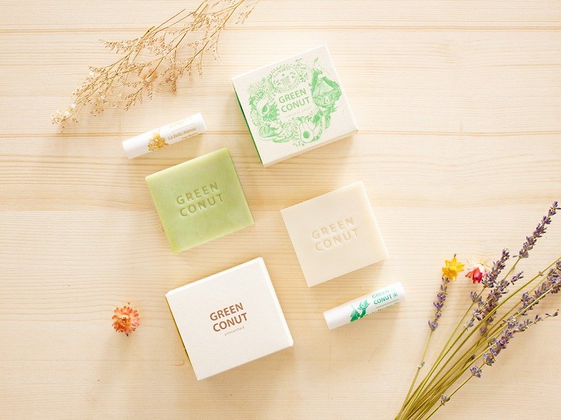 綠果  護唇膏2選1+大皂2選1 - 沐浴露/番梘 - 其他材質 