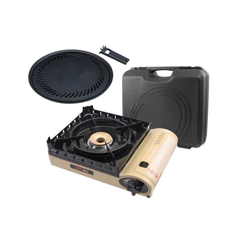 【Iwatani岩谷】KAZE新風丸III磁式瓦斯爐3.5kW-附收納盒&燒肉盤 - 露營用品 - 其他材質 