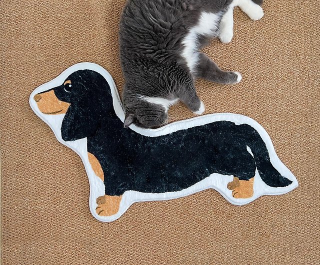Fun Dachshund Dog Pattern Pet Food Mat