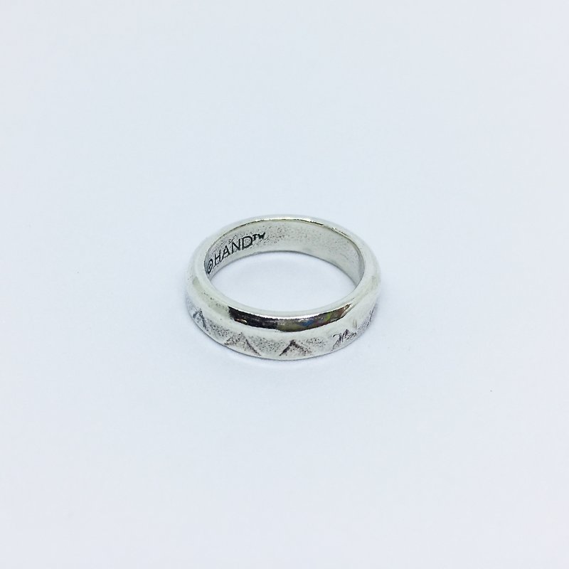 ► ◄ 925 Silver cap and silver ring silver ring hand ring neutral Nvjie - แหวนทั่วไป - โลหะ สีเทา