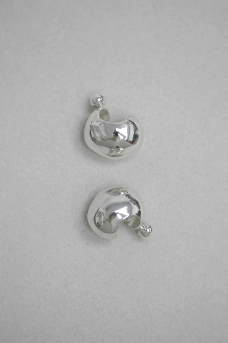 Foaming Ear cuff 發泡耳骨夾 - 耳環/耳夾/耳骨夾 - 純銀 銀色
