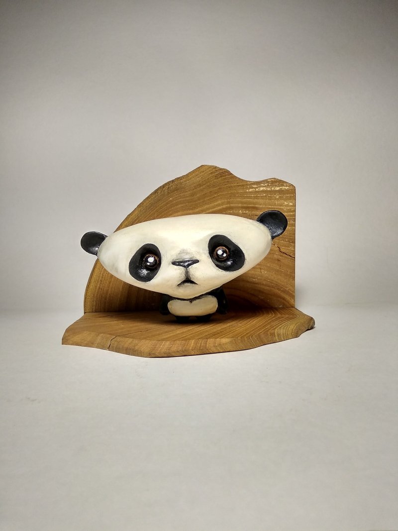 Panda - 公仔/玩偶 - 木頭 