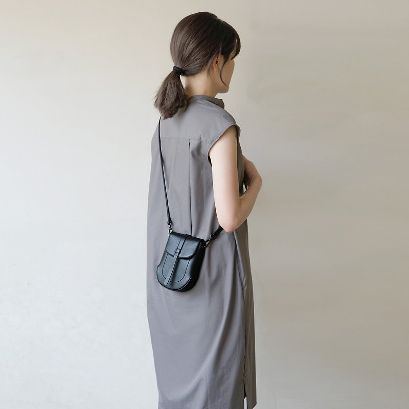 Genuine Leather Messenger Bags & Sling Bags Black - Mini Eraser Shoulder Bag
