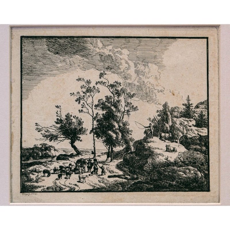 牧歸圖 Landscape cattle and sheep - 版畫掛畫 - 海報/掛畫/掛布 - 紙 