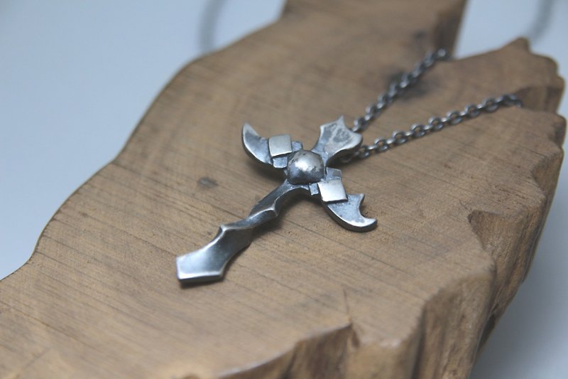 Sterling Silver Necklace / Cross - Necklaces - Sterling Silver Silver