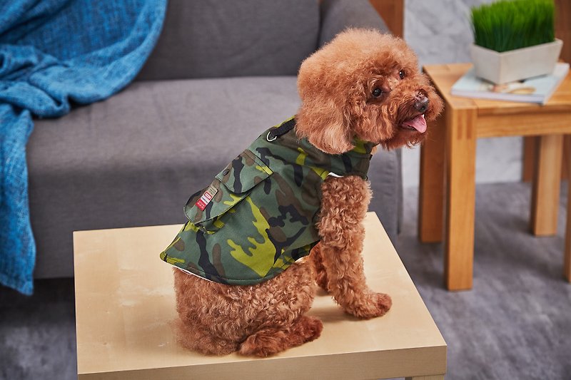 【Mao Duke】Pet clothes pocket camouflage vest - Clothing & Accessories - Cotton & Hemp Green