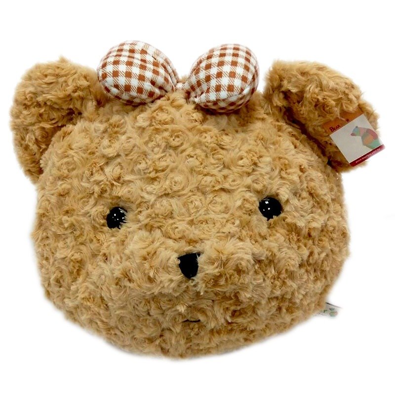 【BEAR BOY】可愛熊暖手頭型兩用枕-女熊 - 枕頭/抱枕 - 其他材質 