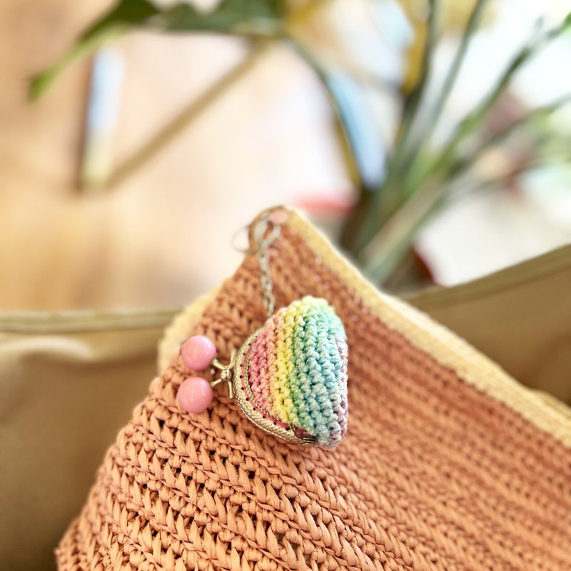 【迷你口金包】閃閃彩虹-限定款 鑰匙圈/吊飾 - 零錢包/小錢包 - 其他材質 