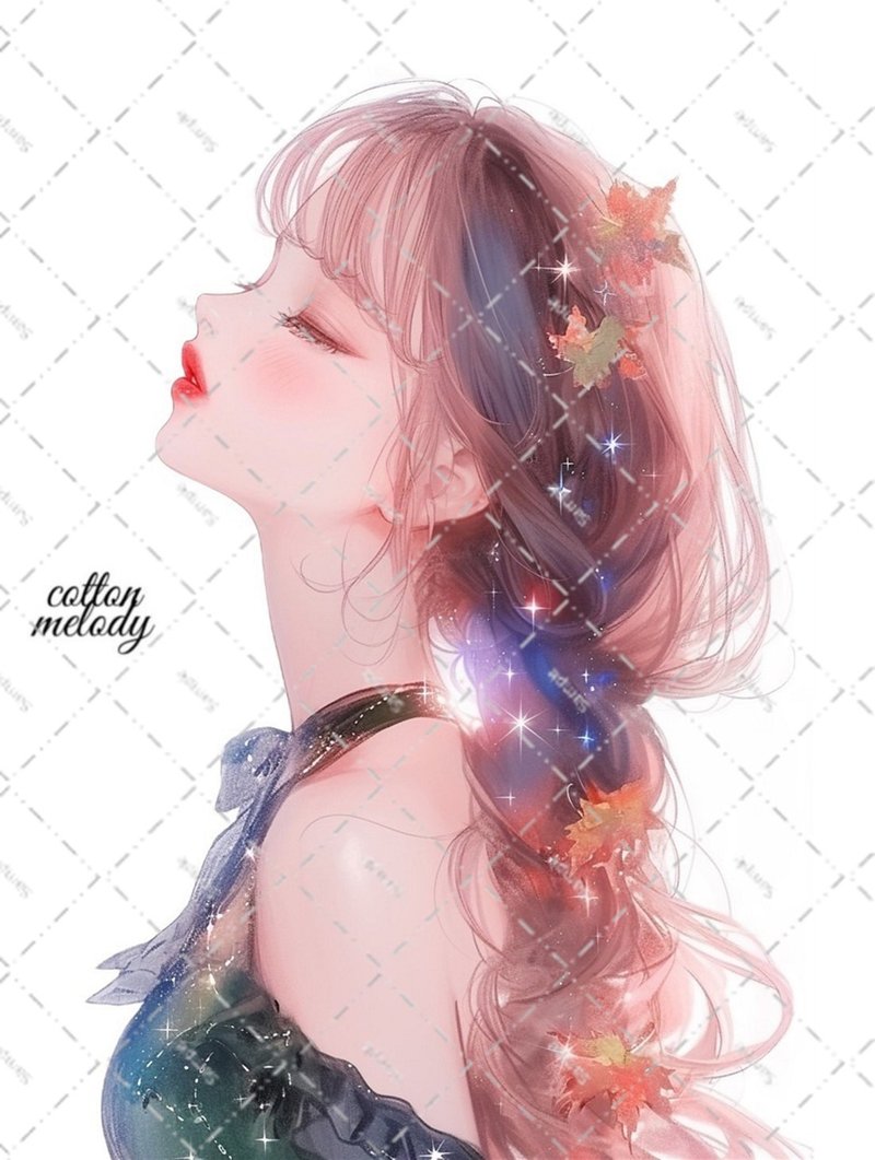 original sticker no.6723 人物ステッカー オリジナルステッカー 人物ステッカー 女の子ステッカー オリジナル人物ステッカー - 貼紙 - 紙 