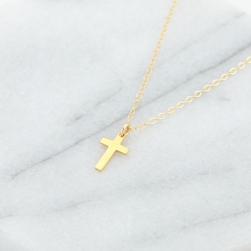 Angel & Me 珠寶銀飾 祝福 十字架 Cross s925 純銀 厚鍍24k純金 項鍊 情人節 禮物