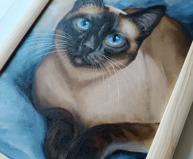 シャム猫　アート　絵画　極美品 楽天市場】猫夢アート版画「水仙」 シャム猫 【猫 アート