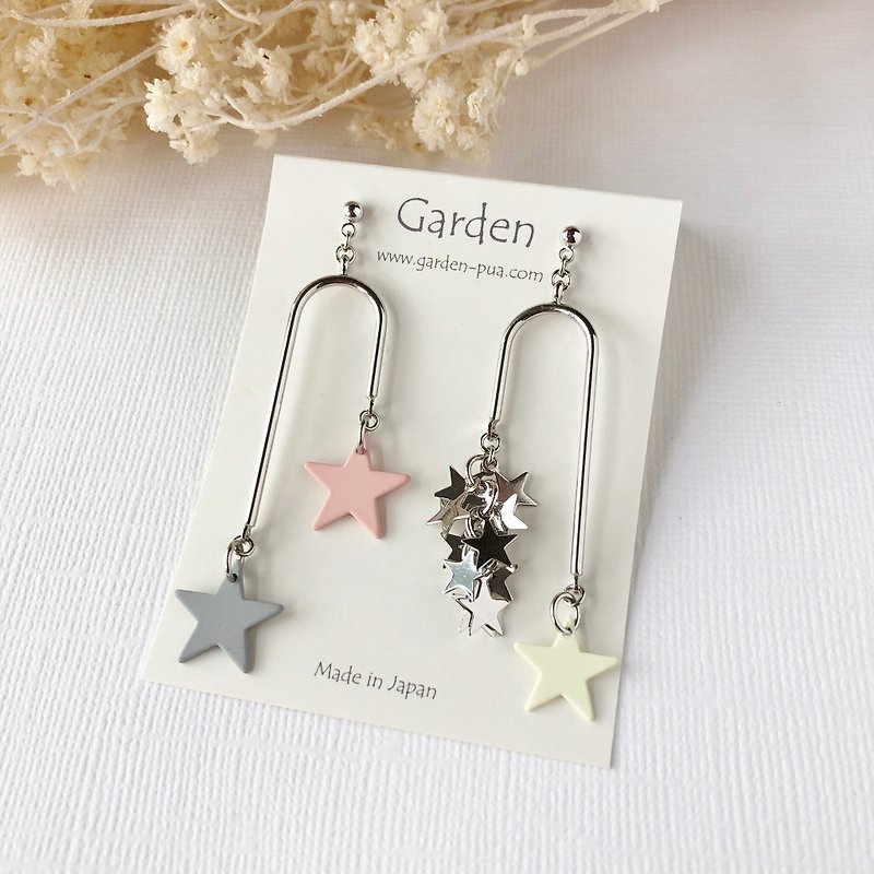 stardust earrings silver - Earrings & Clip-ons - Other Metals Silver