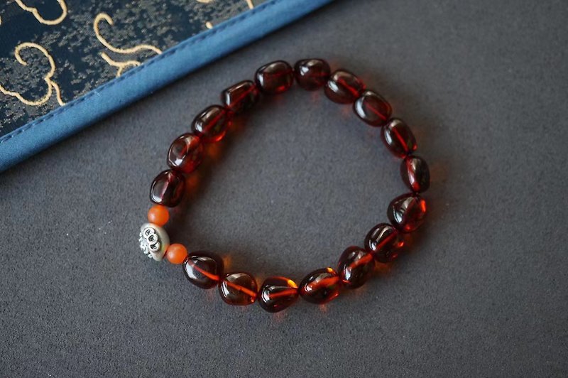 Natural blood amber. life number 2 - Bracelets - Gemstone 