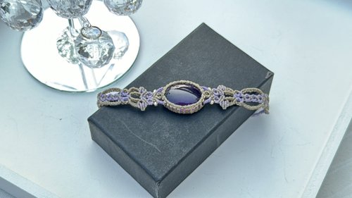 Flower Secret 230303 Macrame 南美蠟線 紫水晶 手鍊
