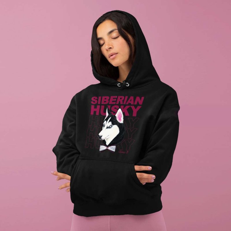 Manyu Pet Portrait Hoodie Tops for Men and Women Customized - Unisex Hoodies & T-Shirts - Cotton & Hemp Black