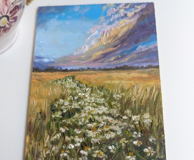 油絵 絵画 【Wild flowers】