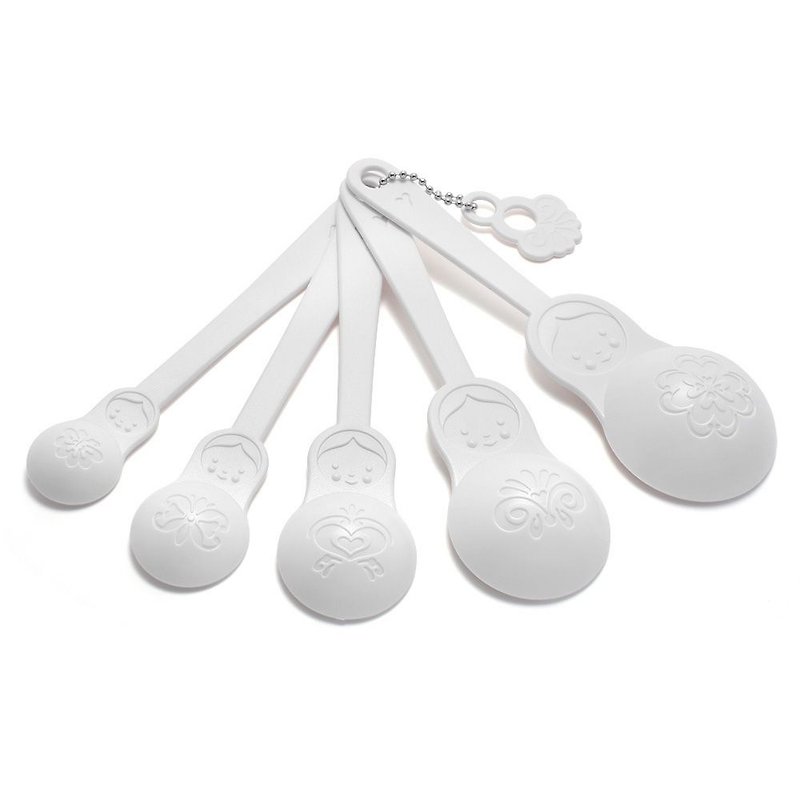 美國【Fred & Friends】M-Spoons 俄羅斯娃娃造型量匙 - 廚具 - 塑膠 白色